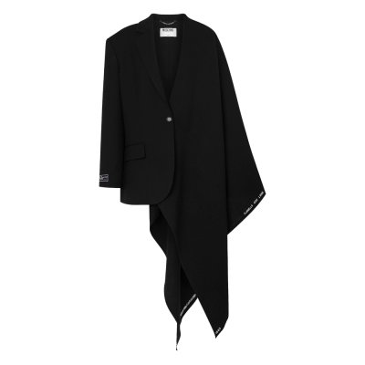 THE ASYMMETRIC-DRAPE WOOL COAT